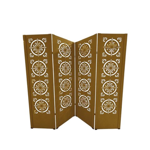Biombo Divisor Ambiente Indiano de 4 Folhas C/ 08 Pezinhos