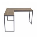 Ver imagem 4 de Escrivaninha Mesa Escritório em L 135x135 135cm Cinza Grafite e Nogal