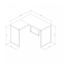 Ver imagem 3 de Escrivaninha Mesa Escritório em L 105x105 105cm Branco e Nogal