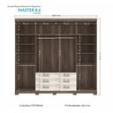 Ver imagem 4 de Guarda Roupa Casal 8 Portas 6 Gavetas Master com Pés