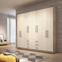 Ver imagem 1 de Guarda Roupa Casal 8 Portas 6 Gavetas Master com Pés