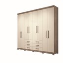 Ver imagem 3 de Guarda Roupa Casal 8 Portas 6 Gavetas Master com Pés