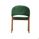Ver imagem 4 de Cadeira de Jantar Estofada Essencial Base Madeira Maciça Veludo:verde