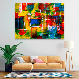 Quadro Abstrato Colorido Grande 118x78 - 3