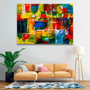 Ver imagem 3 de Quadro Abstrato Colorido Grande 118x78