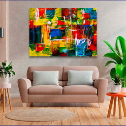 Quadro Abstrato Colorido Grande 118x78 - 2