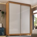 Ver imagem 1 de Guarda Roupas Solteiro 100% MDF 2 Portas de Correr 3 Gavetas com Pés Natale