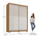 Ver imagem 7 de Guarda Roupas Solteiro 100% MDF 2 Portas de Correr 3 Gavetas com Pés Natale