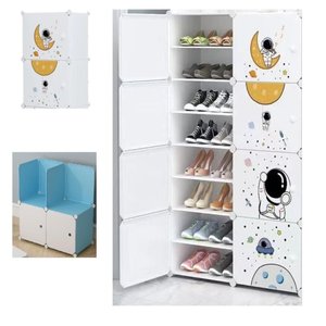 Sapateira Modular Portatil 8 Portas Armario Infantil Organizador Multiuso Guarda Roupa Brinquedos Pr
