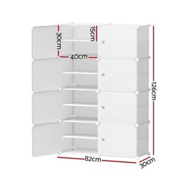 Sapateira Modular Portatil 8 Portas Armario Infantil Organizador Multiuso Guarda Roupa Brinquedos Pr - 3