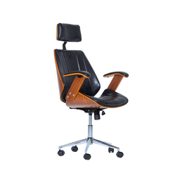 Cadeira de Escritório Ergonômica Giratória Fratini Kopenhagen Presidente Apoio Cabeça Office Preta - 3