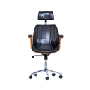 Ver imagem 5 de Cadeira de Escritório Ergonômica Giratória Fratini Kopenhagen Presidente Apoio Cabeça Office Preta