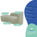 Ver imagem 3 de Kit Divã Recamier Orgânico França 160cm Lado Esquerdo e Poltrona Amore Bouclé