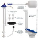 Ver imagem 3 de Kit Mecanismo Reparo Completo Universal Acionamento Lateral C/ Boia Caixa Acoplada Descarga | Astra
