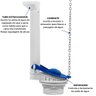 Kit Mecanismo Reparo Completo Universal Acionamento Lateral C/ Boia Caixa Acoplada Descarga | Astra - 5