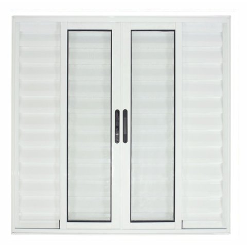 Janela de Alumínio Branco Veneziana de Correr 6 Folhas Suprema Sem Grade CMC Classic-1.20(L)X1.00(A)