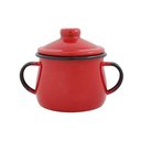 Ver imagem 1 de Açucareiro Esmaltado Vermelho 380 Ml Ewel