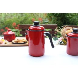 Açucareiro Esmaltado Vermelho 380 Ml Ewel - 2