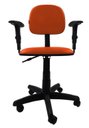Ver imagem 2 de Cadeira Secretaria Giratoria Polo com Braco Regulavel - Couro SinteticoCorano - Laranja