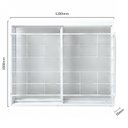 Ver imagem 2 de Janela de Aço de Correr 100x120cm 2 Folhas com Grade Minas Sul MGM Branco