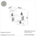 Ver imagem 3 de Nicho Retangular 100% Mdf Industrial F25 Freijó/preto - Dalla Costa