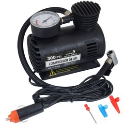 Mini Compressor de Ar Automotivo Portátil 12v 300 Psi com 3 Adaptadores Importway Iwmca-30020 - 2