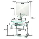 Ver imagem 3 de Gabinete Vinho De Vidro 40cm Cc33cm e torneira Cascata