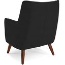 Ver imagem 7 de Poltrona Decorativa Fixa Pés de Madeira Isabella D02 Veludo Preto B-300 - Lyam Decor