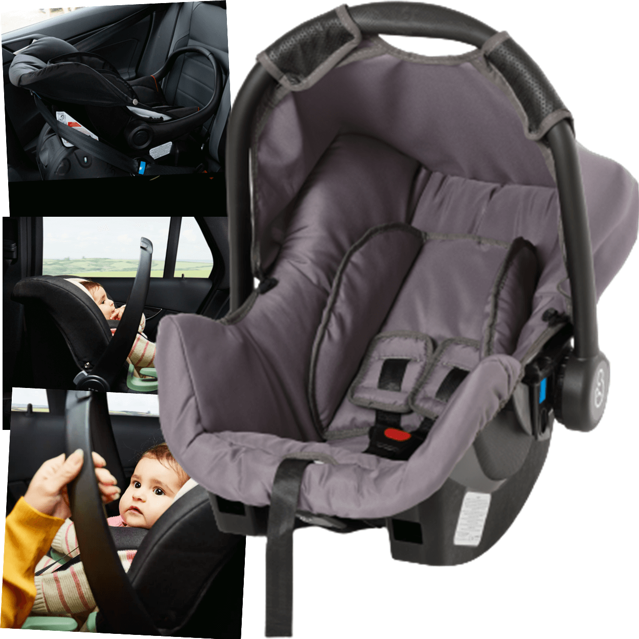 Bebe Conforto Cadeirinha Galzerano Dzieco Grid Preto Cinza - 2