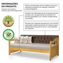 Ver imagem 5 de Sofá Cama Dublin 3 Lugares Fixo 195cm Imbuia