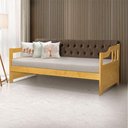 Ver imagem 1 de Sofá Cama Dublin 3 Lugares Fixo 195cm Imbuia