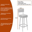 Ver imagem 4 de Conjunto Mesa Bistrô com 2 Banquetas Lais Courino Caramelo | Aço Preto - Sallar Home