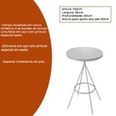 Ver imagem 6 de Conjunto Mesa Bistrô com 2 Banquetas Lais Courino Caramelo | Aço Preto - Sallar Home