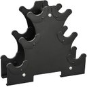 Ver imagem 6 de Kit 3 Halteres Sextavados Peso Academia Bonatif Fitness + Suporte 12kg Colorido
