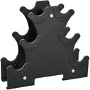 Ver imagem 6 de Kit 3 Halteres Sextavados Peso Academia Bonatif Fitness + Suporte 12kg Colorido