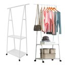 Ver imagem 1 de Arara de Roupas Sapateira Cabideiro Closet Prateleira Guarda Roupa Movel Rodas Organizador Aberto Qu