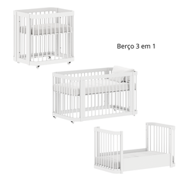 Berço Evolutivo 3 em 1 Branco Fosco Linha Evolutiva Quater - 2