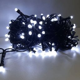 R@cordão 100 Led Fixo Branco Frio 10m com Strobo 220v - 4