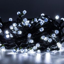 R@cordão 100 Led Fixo Branco Frio 10m com Strobo 220v - 2