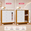 Ver imagem 7 de Quarto Completo Katatau para Bebê 100% MDF com Cômoda Sapateira e Berço 3 em 1 para Colchão 130x70cm