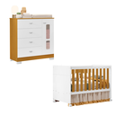 Ver imagem 2 de Quarto Completo Katatau para Bebê 100% MDF com Cômoda Sapateira e Berço 3 em 1 para Colchão 130x70cm