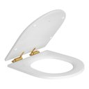 Ver imagem 2 de Assento de Poliéster Slow Close Carrara/level/lk/nuova Branco Gold - Ap.237.gl.17