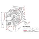 Ver imagem 4 de Beliche de Solteiro Madeira Maciça para Colchão 88 X 188 Cm Multimóveis Cr35206 Mel