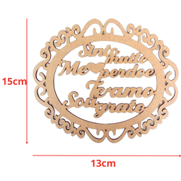 Hoponopono - MDF - Sinto Perdoe Amo Grato - Cru - Oração Meditação - 15x13cm - 3