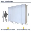 Ver imagem 4 de Guarda Roupa Casal 6 Portas 8 Gavetas 100% MDF Versatil