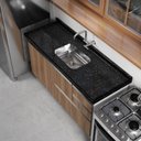 Ver imagem 3 de Pia para Cozinha em Mármore Sintético com Cuba em Aço Inox 120CMX55CM Aj Rorato