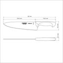 Ver imagem 2 de Faca Chef Tramontina Premium com Lâmina em Aço Inox e Cabo de Polipropileno Branco 10" Tramontina
