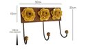 Ver imagem 2 de Cabide com Flor para Parede de Madeira Pendurador de Roupas e Toalhas Libertas Rosas Artesanato Cabi
