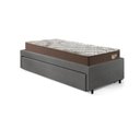 Ver imagem 6 de Base Box Cama Solteirão Sapateira Courino Linho Cinza e Colchão Relax Adorabile Ecoflex 96x203