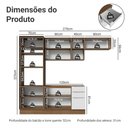 Ver imagem 3 de Armário de Cozinha Completa 270 cm Rustic/Branco Stella Madesa 13